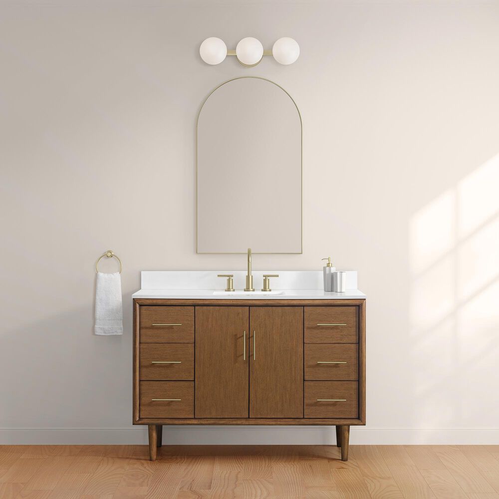 37B Mertola 48" Single Bathroom Vanity Cabinet in Dark Maplewood with White Composite Stone Top and Backsplash, , large