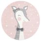 Safavieh Carousel CRK191 4" Round Pink and Ivory Kids  Area Rug, , large