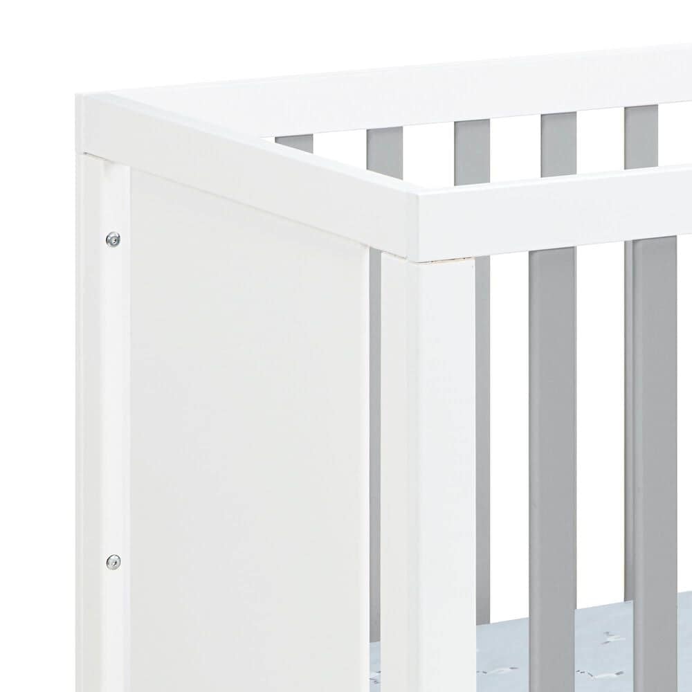 Hearth and Haven Livia 3-In-1 Convertible Island Crib in White and Gray, , large