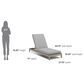Homestyles Sustain Patio Chaise Lounge with Gray Cushion in Stain Brown, , large
