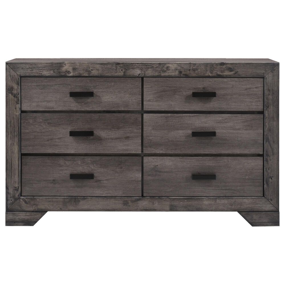Mayberry Hill Nathan 6-Drawer Dresser in Distressed Gray, , large