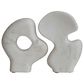 Creative Coop 2-Piece Decorative Abstract Sculpture Set in White, , large
