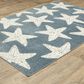 ROW by Oriental Weavers Quinn Starfish Blue and Ivory 5"3" x 7" Area Rug, , large