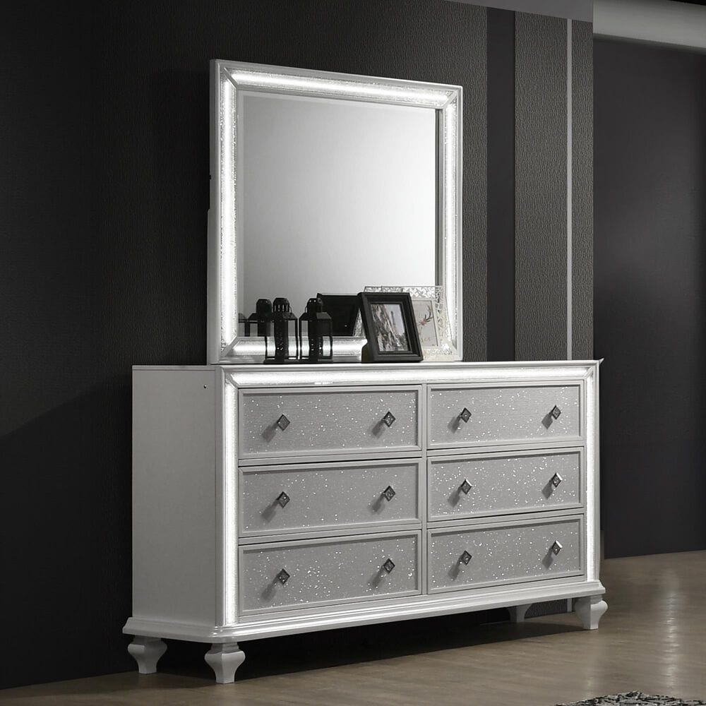 New Heritage Design Stardust Dresser Mirror in White, , large