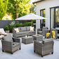 HOMLUX 7-Piece Rattan Sectional Set in  Dark Gray, , large