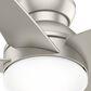 Hunter Isotope Low Profile 44" Ceiling Fan with LED Light in Matte Nickel, , large