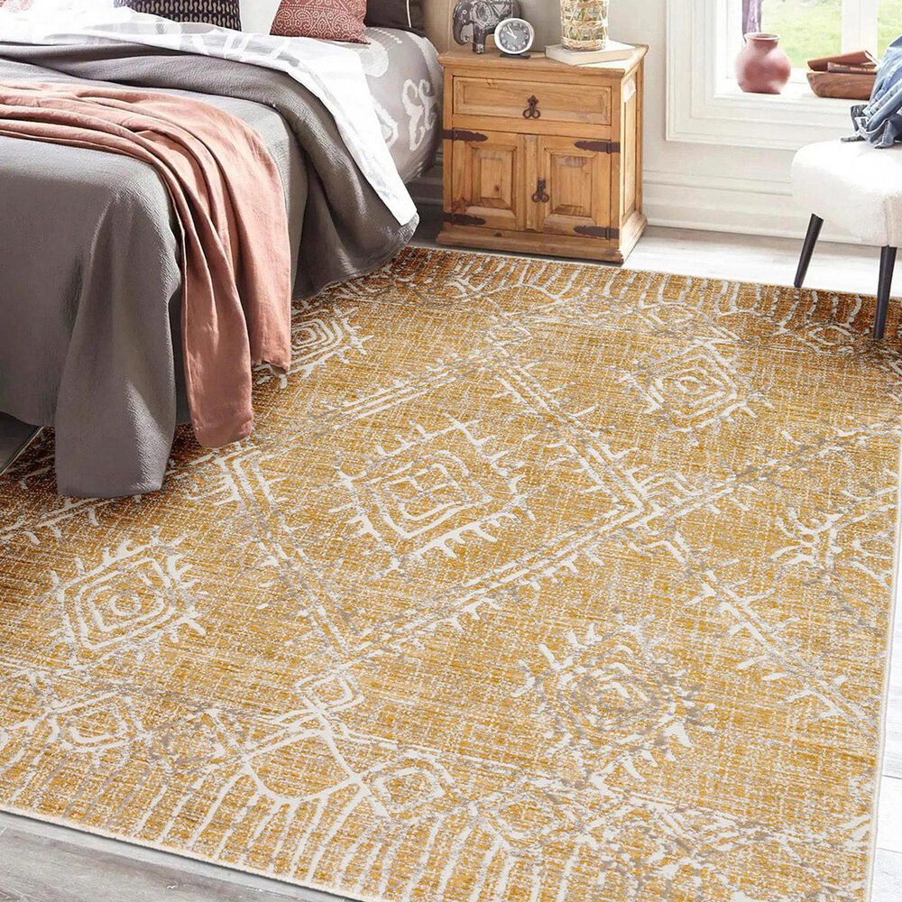 Dalyn Rug Company Izmir 3&#39;3&quot; x 5&#39;3&quot; Gold Area Rug, , large