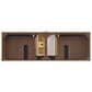 James Martin Vanities Myrrin 72" Double Vanity in Mid-Century Walnut with 3 cm White Zeus Quartz Top, , large