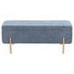 Lumisource Daniella Storage Bench with Blue Cushion in Gold, , large