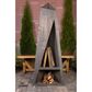 Napa East Collection Night Torch Outdoor Fireplace in Raw Steel, , large