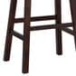 Linon Home Decor Saddle Bar Stool in Dark Brown, , large