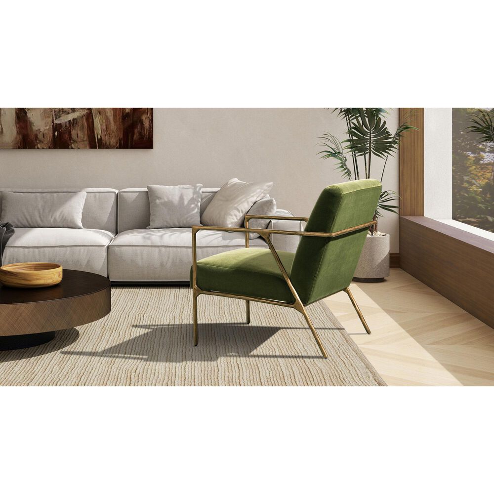 Jennifer Taylor Home Aerin Accent Chair in Olive Green, , large