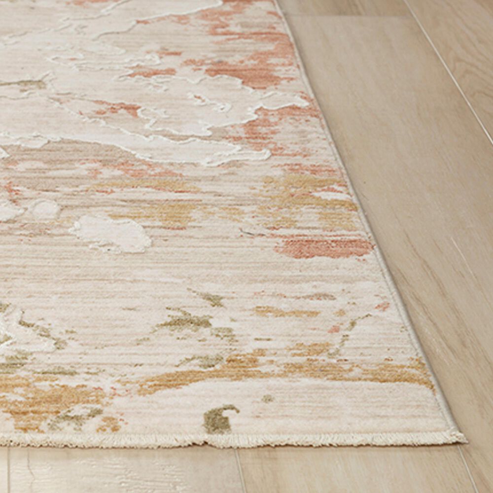 RIZZY Iconic Abstract 3&#39;11&quot; x 5&#39;6&quot; Neutral, Brown and Green Area Rug, , large