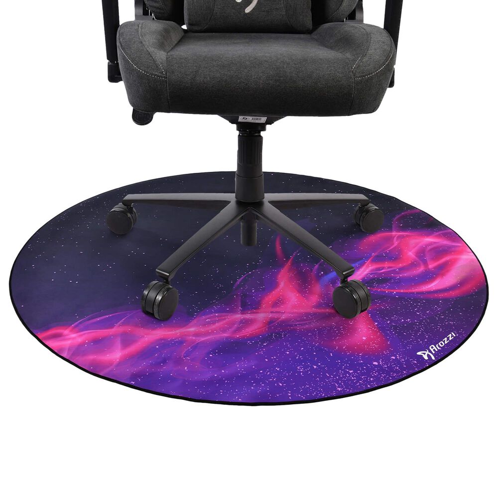 Arozzi Zona Microfiber Noise Dampening and Scratch Protection Anti-Slip Chair Mat in Deep Purple and Galaxy, , large
