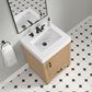 37B Alanya 24" Single Bathroom Vanity in Warm Oak with White Composite Stone Top, , large