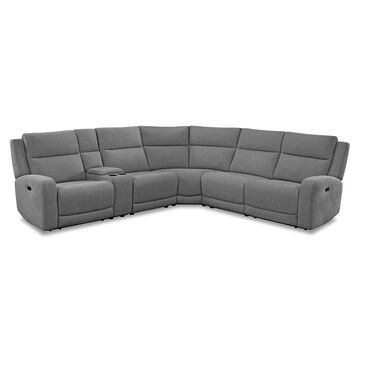Oxford Furniture 6-Piece Reclining Sectional in Cozy Granite, , large