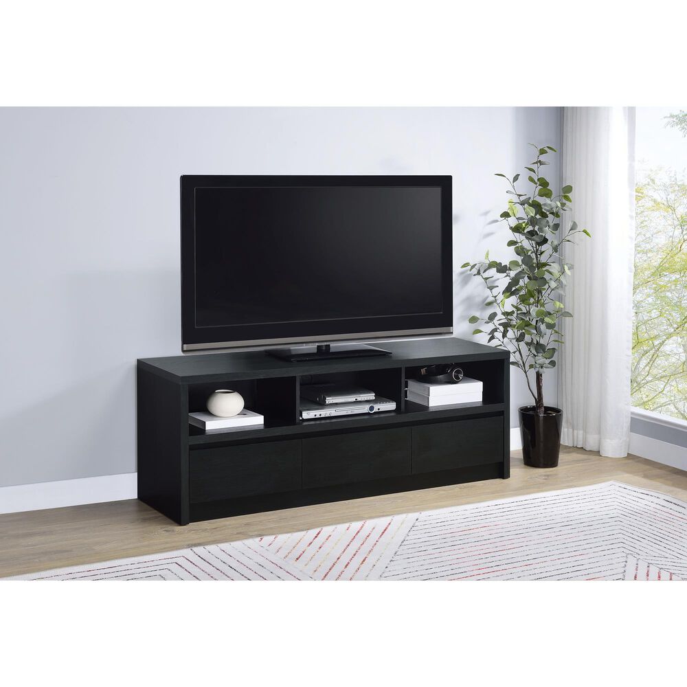Coaster Rutland 59&quot; TV Stand Media Console in Black, , large
