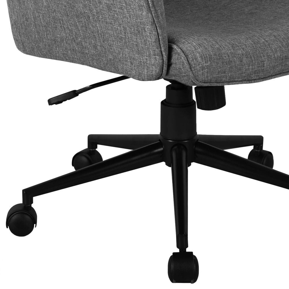 Rta Products Llc Modern Upholstered Tufted Office Chair with Arms in Grey, , large