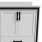 Lexora Home Ziva 60" Double Bathroom Vanity in White with 2 cm White Quartz Top and Rectangular Sinks, , large