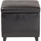 Baxton Studio Small Cube Storage Ottoman in Dark Brown, , large