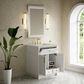 James Martin Bellshire 30" Single Bathroom Vanity in Bright White with 3 cm Siberian Silestone Top and Rectangular Sink, , large