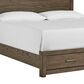 Riva Ridge Modern Loft California King Storage Panel Bed in Greystone, , large