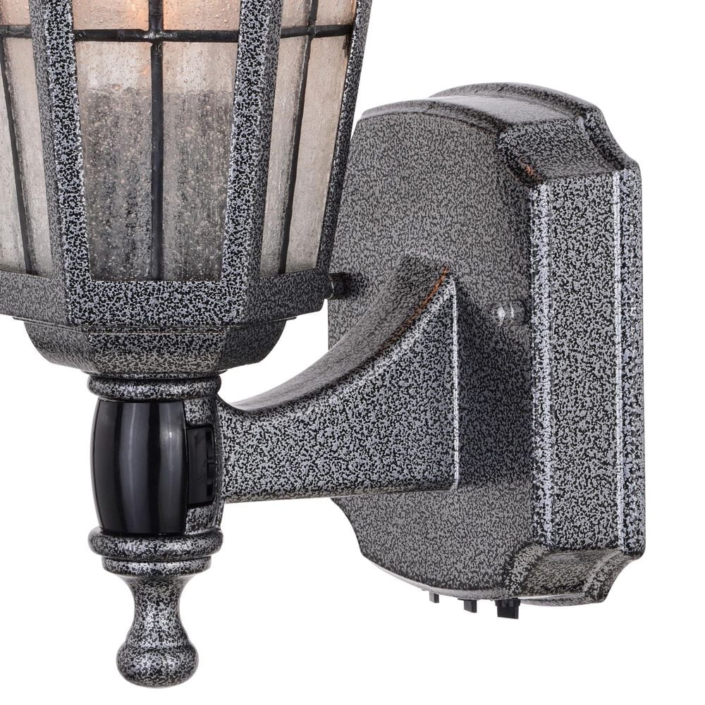 Vaxcel York 1-Light Outdoor Motion Sensor Wall Sconce in Textured Pewter, , large