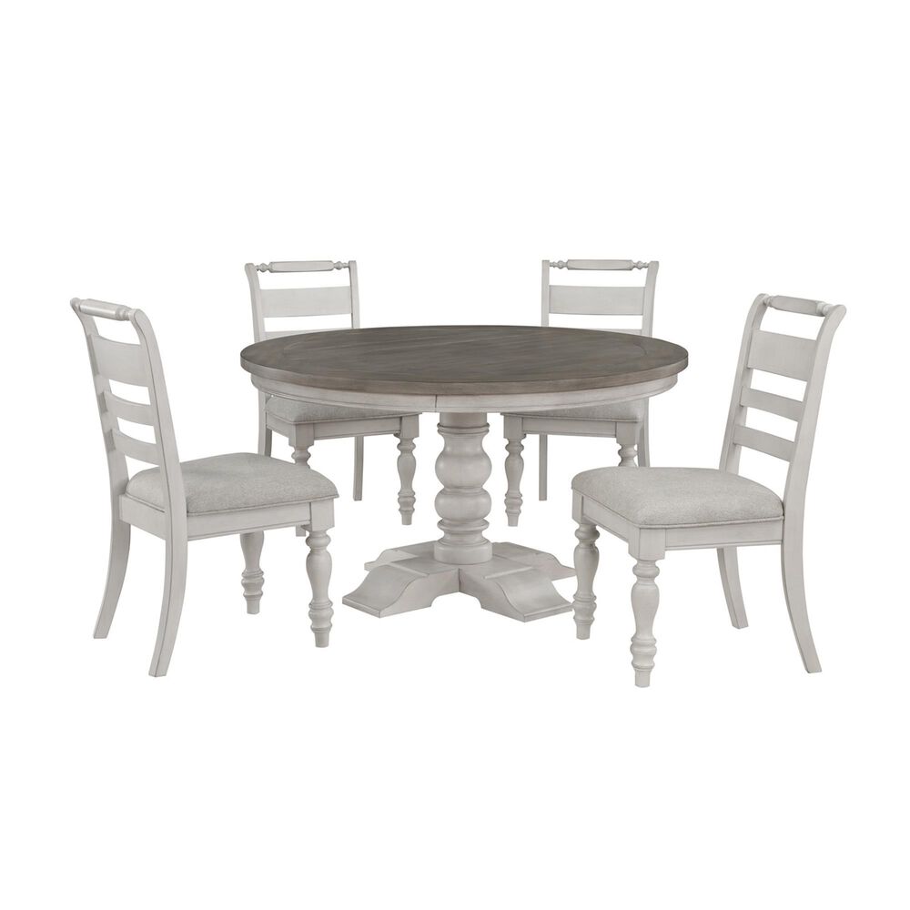 Davis International French Country Upholstered Side Chair Only in White, , large