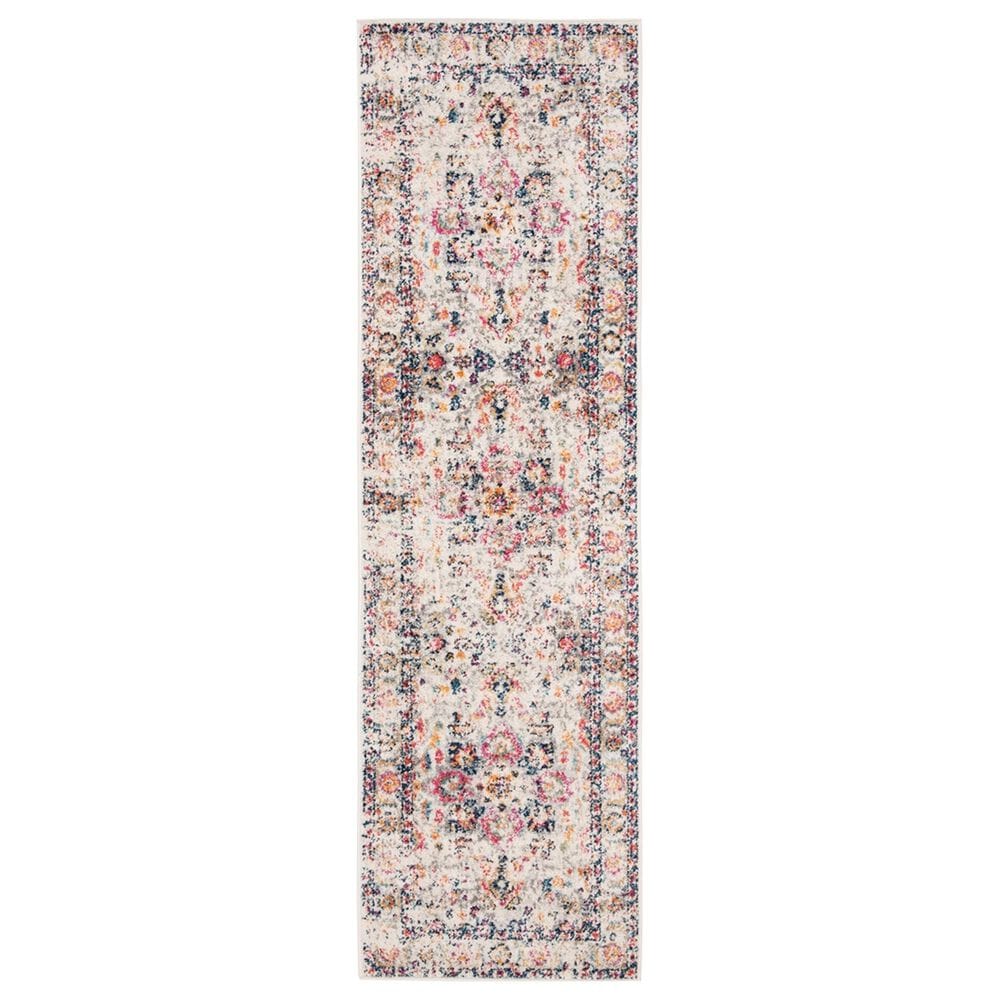 Safavieh Madison MAD603R 2"3" x 22" Fuchsia and Ivory Runner, , large