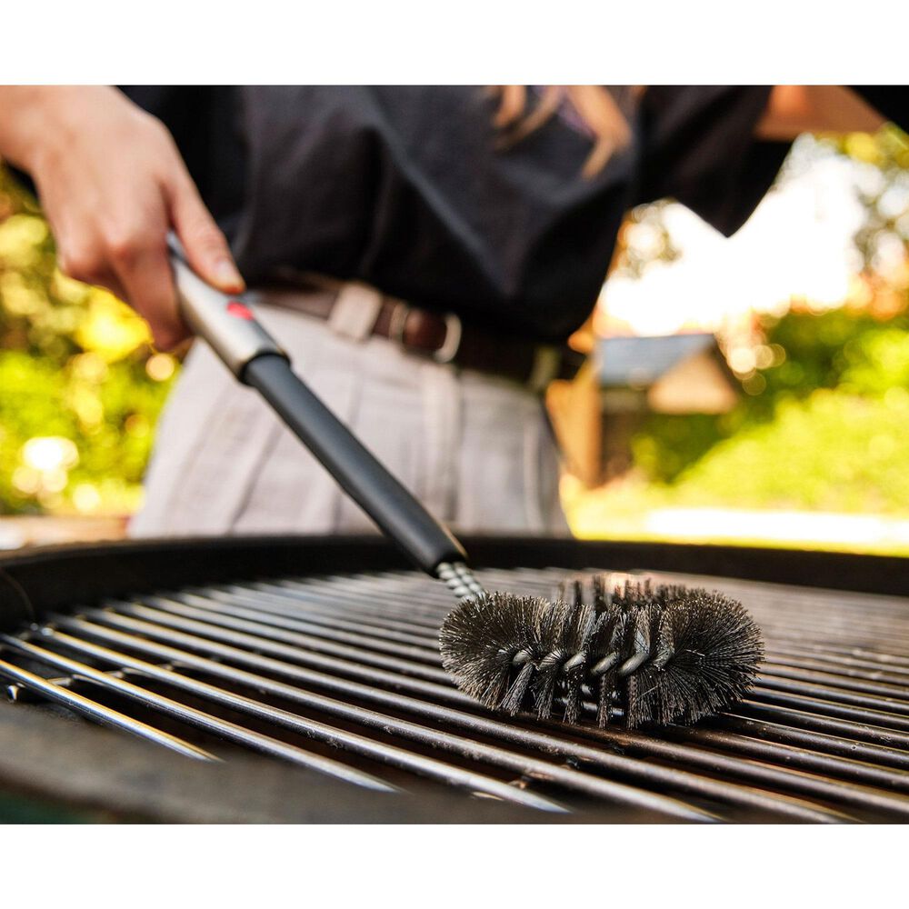 Joseph Joseph GrillOut BBQ Cleaning Brush with Retractable Head in Stainless Steel and Black, , large