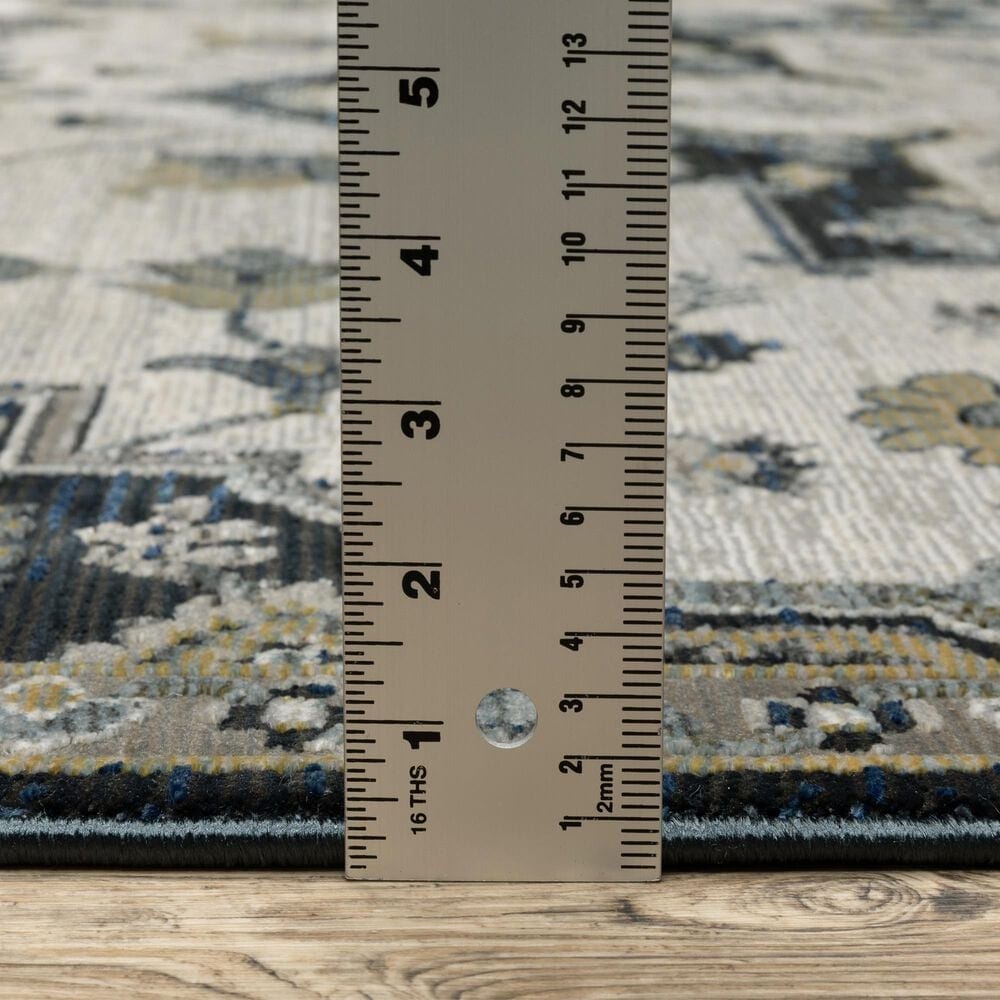 Oriental Weavers Keira Blue and Grey 9&#39;10&quot; x 12&#39;10&quot; Area Rug, , large