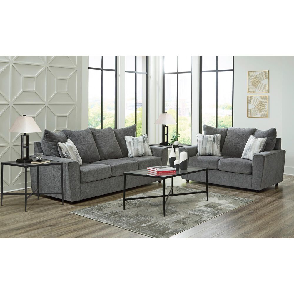Ashley Stairatt Stationary Sofa and Loveseat Set in Gravel, , large