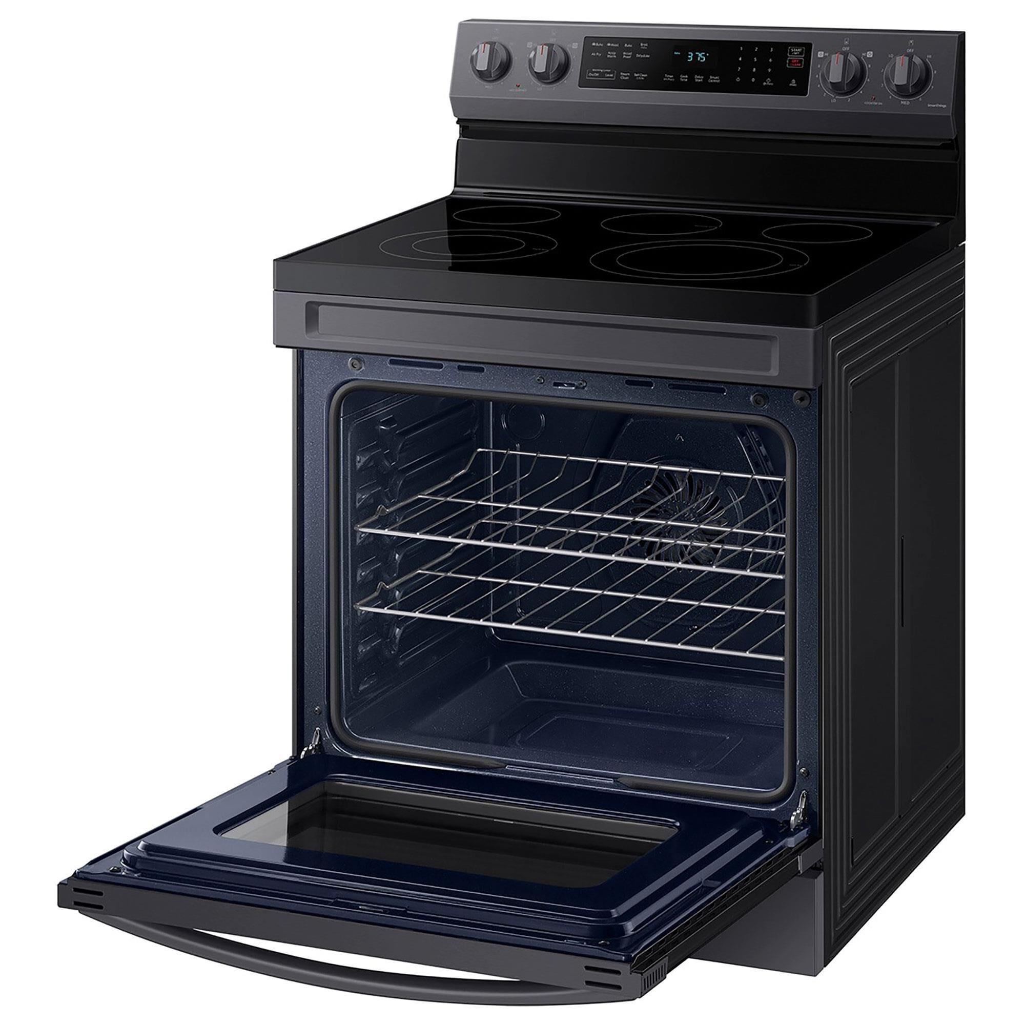 Electric black shop stainless steel stove