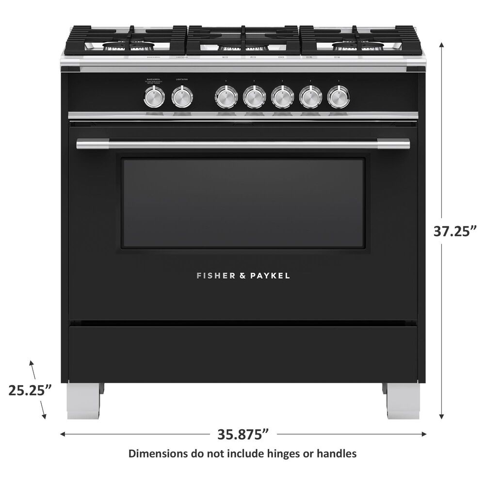 Fisher &amp; Paykel 36&quot; Freestanding Classic Gas Ranges in Black, , large