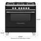 Fisher & Paykel 36" Freestanding Classic Gas Ranges in Black, , large