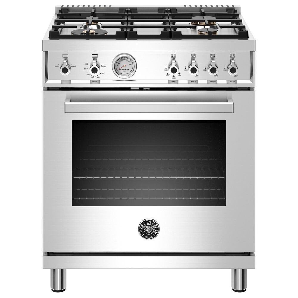 Bertazzoni 30" Professional Gas Range in Stainless Steel , , large