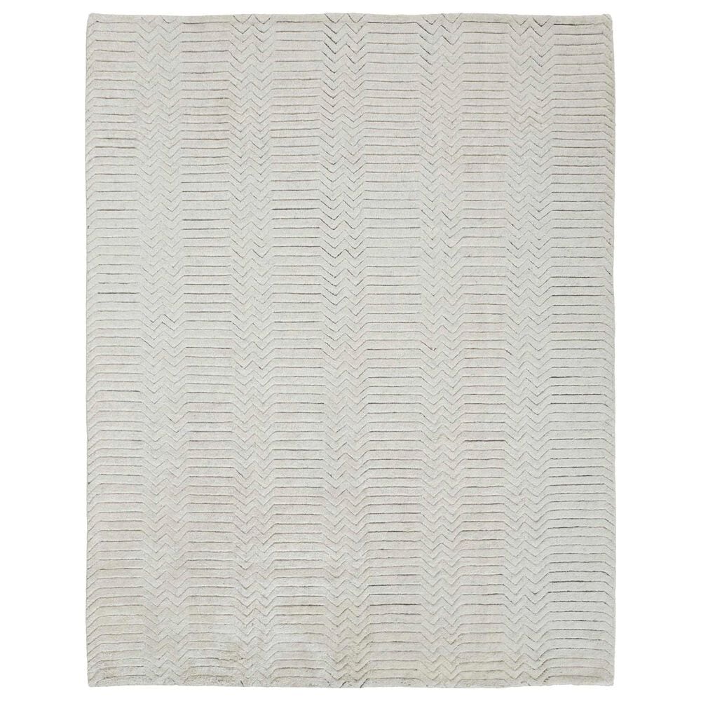 Feizy Silk Shadows 5"6" x 7"5" Graphite Area Rug, , large