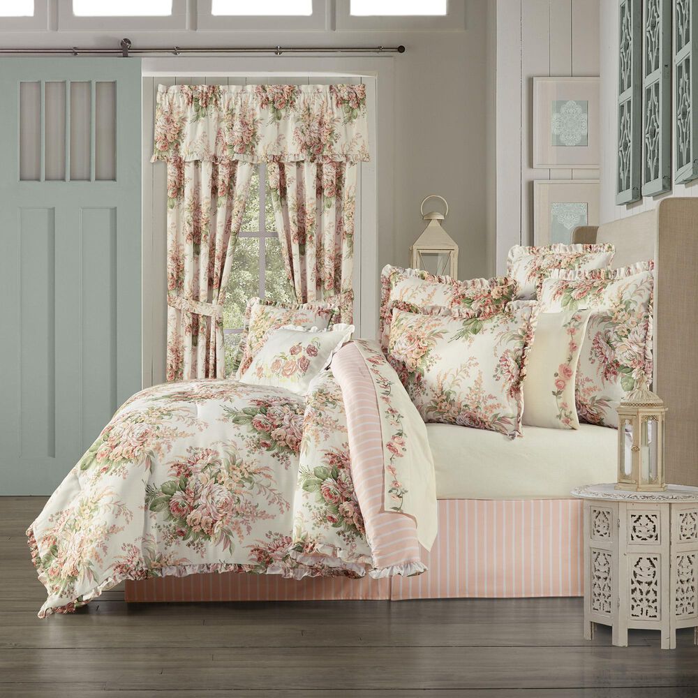 Royal Court Estelle 4-Piece King Comforter Set in Coral, , large