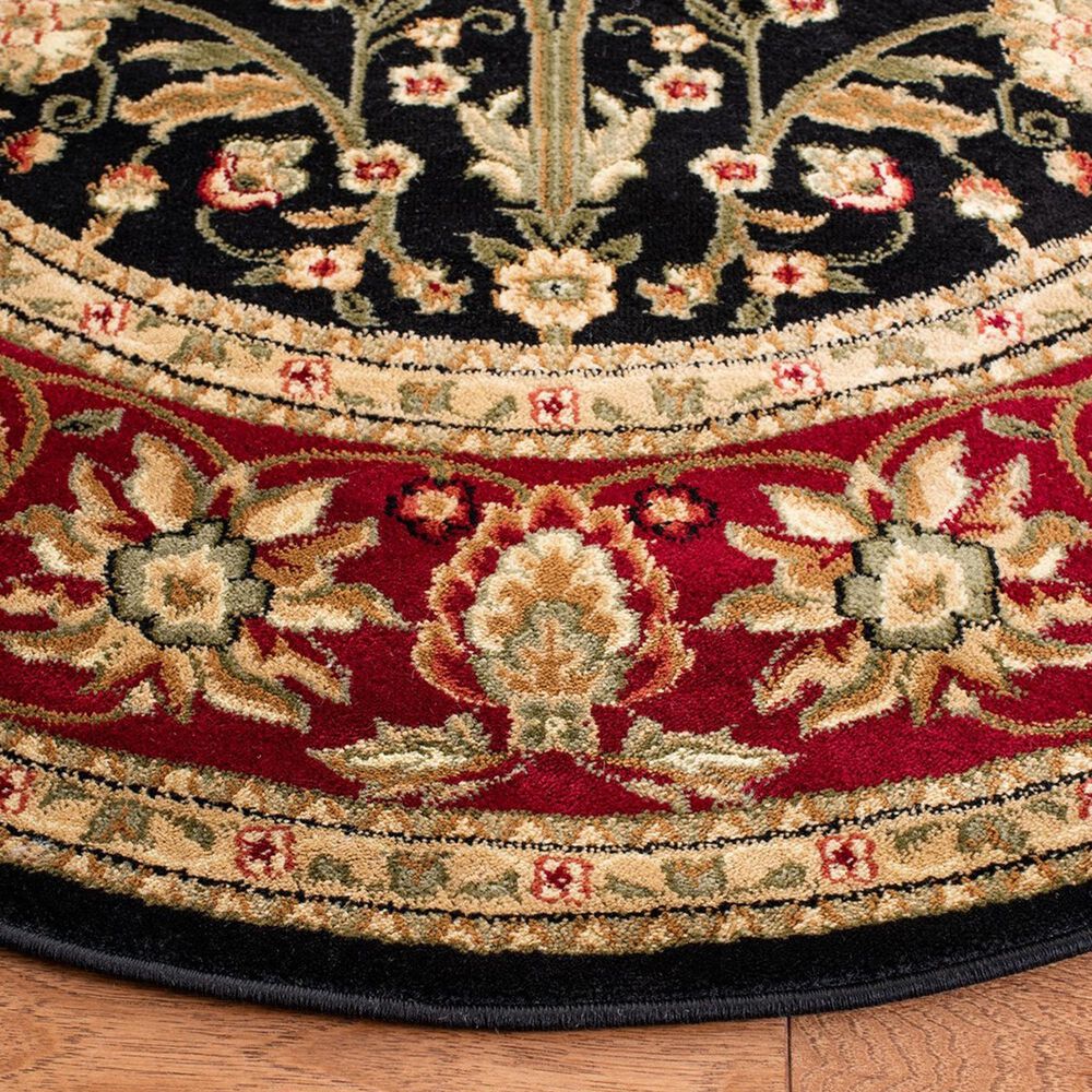 Safavieh Lyndhurst 5&#39;3&quot; Round Black and Red Area Rug, , large