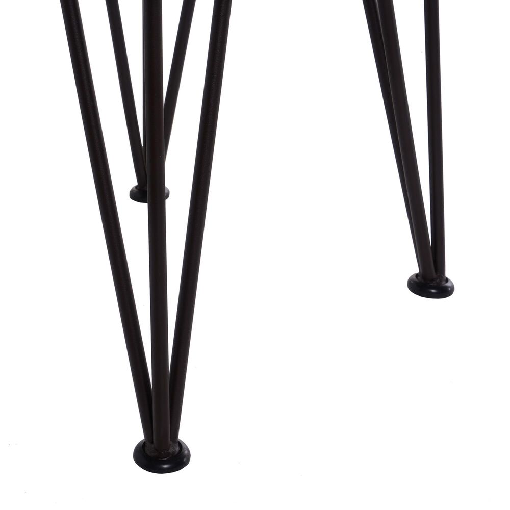 Hearth and Haven Zion 3-Piece Outdoor Coffee Table and Accent Table Set with Metal Hairpin Legs in Teak, , large