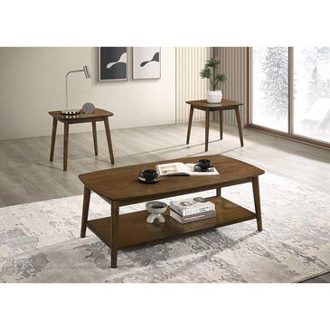 Everly Living Drapper 2-Piece Table Set in Brown, , large