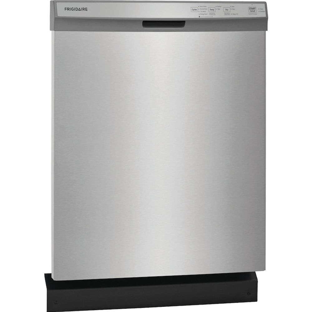 Frigidaire 3 Piece Kitchen Package with 25.6 Cu. Ft. Standard Depth Side-by-Side Refrigerator, 30&quot; Freestanding Gas Range with Quick Boil Burner, 24&quot; Built-In Dishwasher with MaxDry in Stainless Steel, , large
