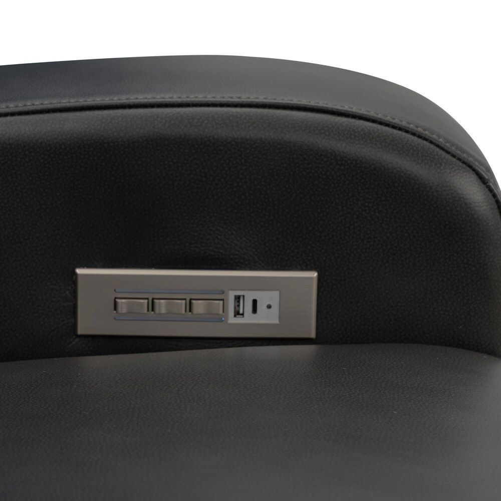 Barcalounger Ayden Power Sofa in Elway Dark Gray, , large