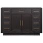Lexora Home Abbey 48" Single Bathroom Vanity in Black Oak with 2 cm White Quartz Top and Rectangular Sink, , large