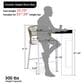 HOMLUX Outdoor Counter Stool with Open-Frame Backrest in White (Set of 2), , large