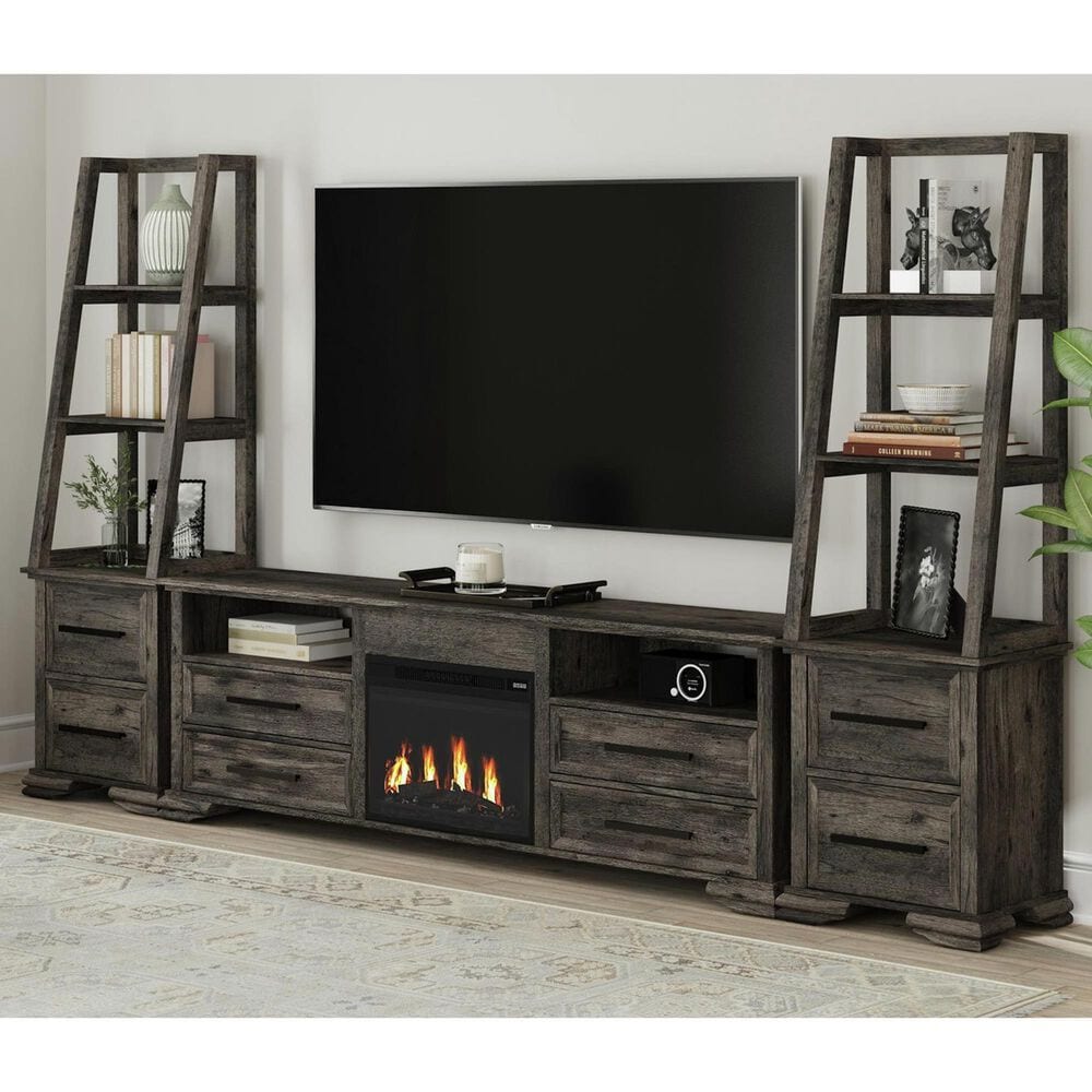 Mayberry Hill 82" Console with Side Piers in Charcoal, , large