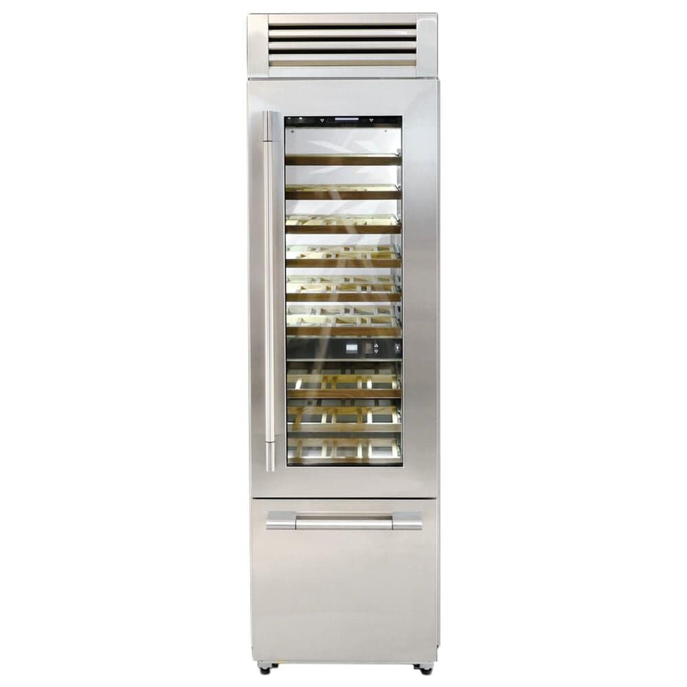 Fulgor Milano 24" Pro Built-In Dual Zone Wine Cellar with Right Hinge in Stainless Steel, , large