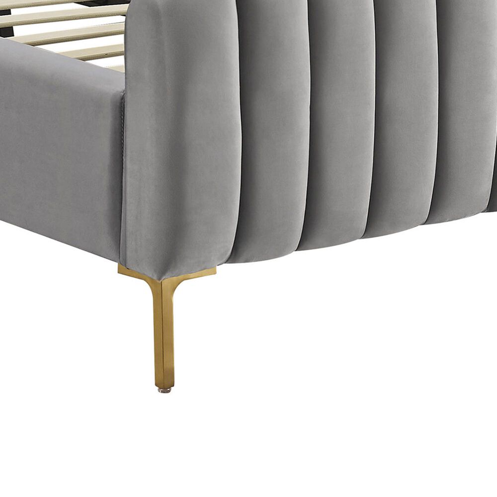Tov Furniture Angela Full Platform Bed in Grey Nebraska Furniture Mart