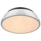 Golden Lighting Duncan 14" Flush Mount in Matte Black and Glossy White, , large