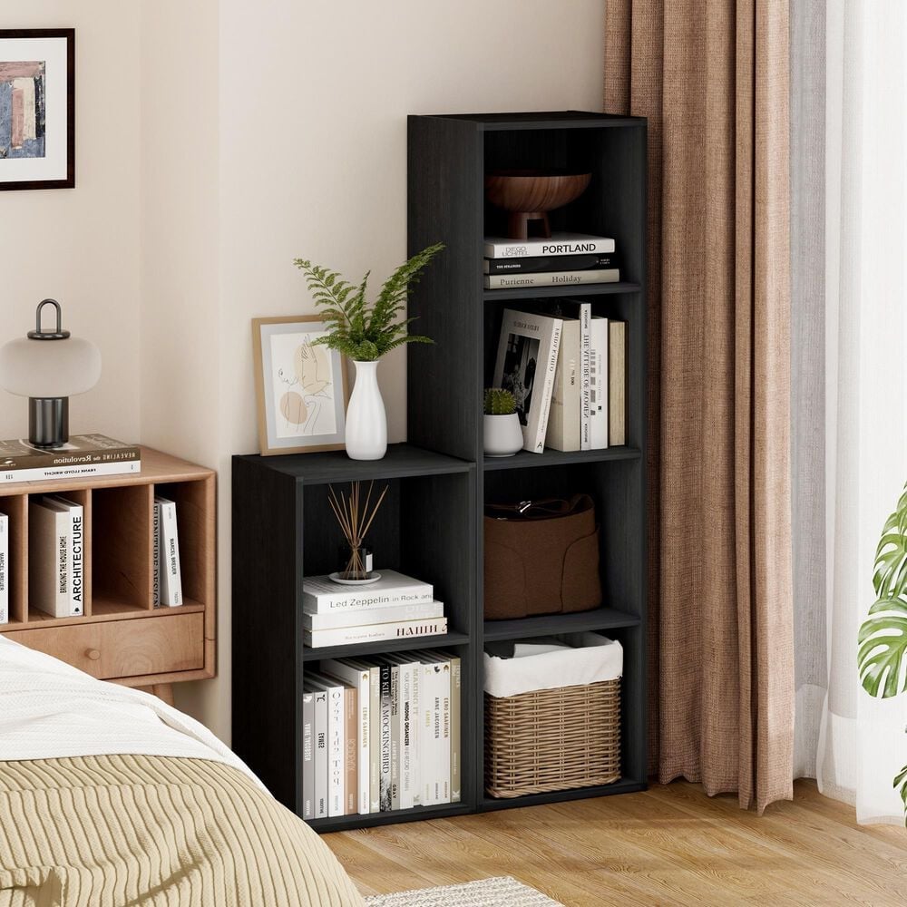 HOMLUX 4-Tier Open Shelf Display Organizer Bookcase in Blackwood, , large